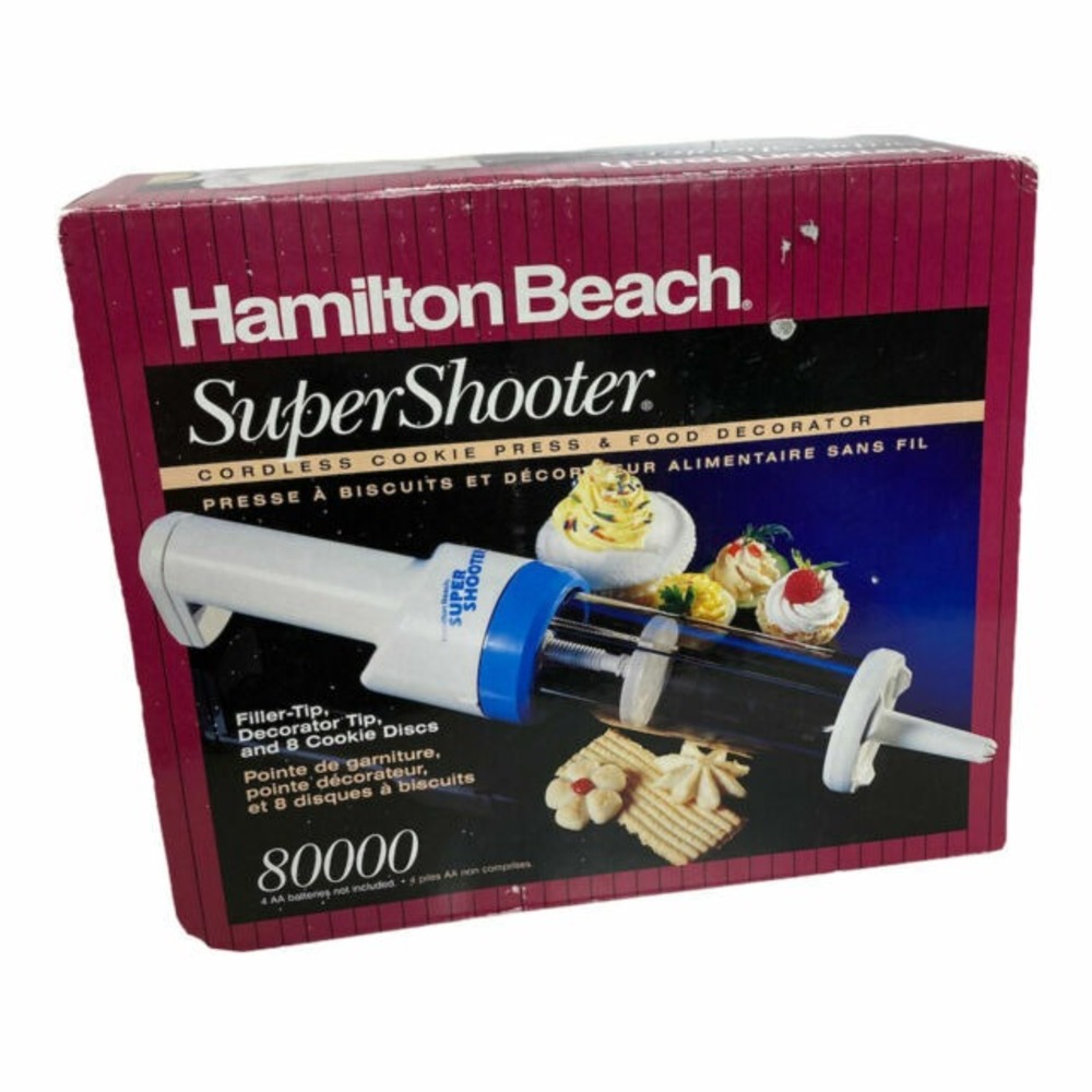 Hamilton Beach The Super Shooter Cordless Cookie Press And Food Decorator- White